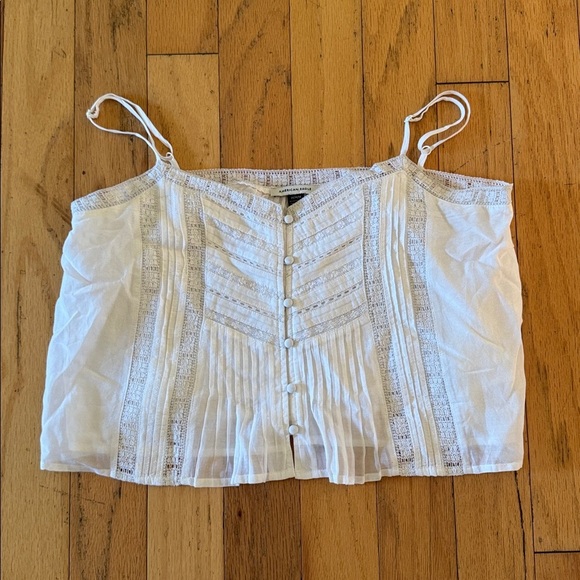 American Eagle | white lace tank top cami | size M - Picture 1 of 5
